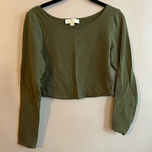 ‼️FINAL PRICE‼️ COPY - EUC Nicki Minaj Green Long Sleeve Crop Top